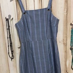 Blue plaid dress